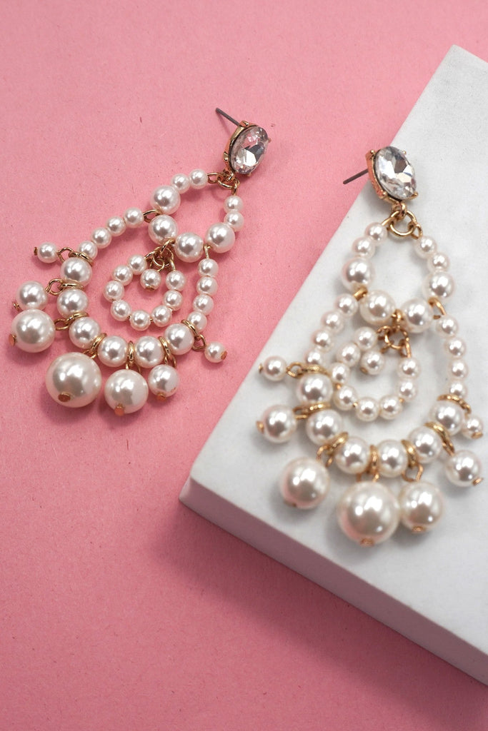 PEARL CHANDELIER DROP EARRINGS | 80E6790