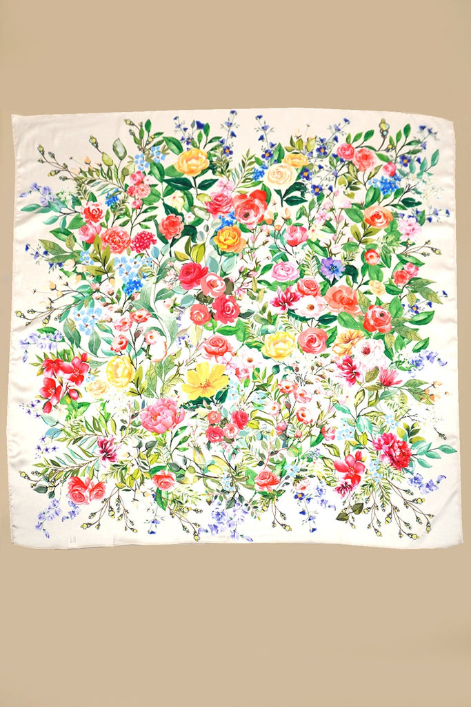 LARGE FLORAL PRINT BANDANA SCARF | 40SC658