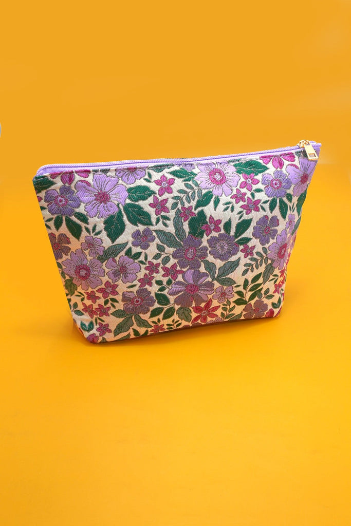 TRAVEL EMBROIDERY FLORAL COSMETIC MAKEUP POUCH | 40P570