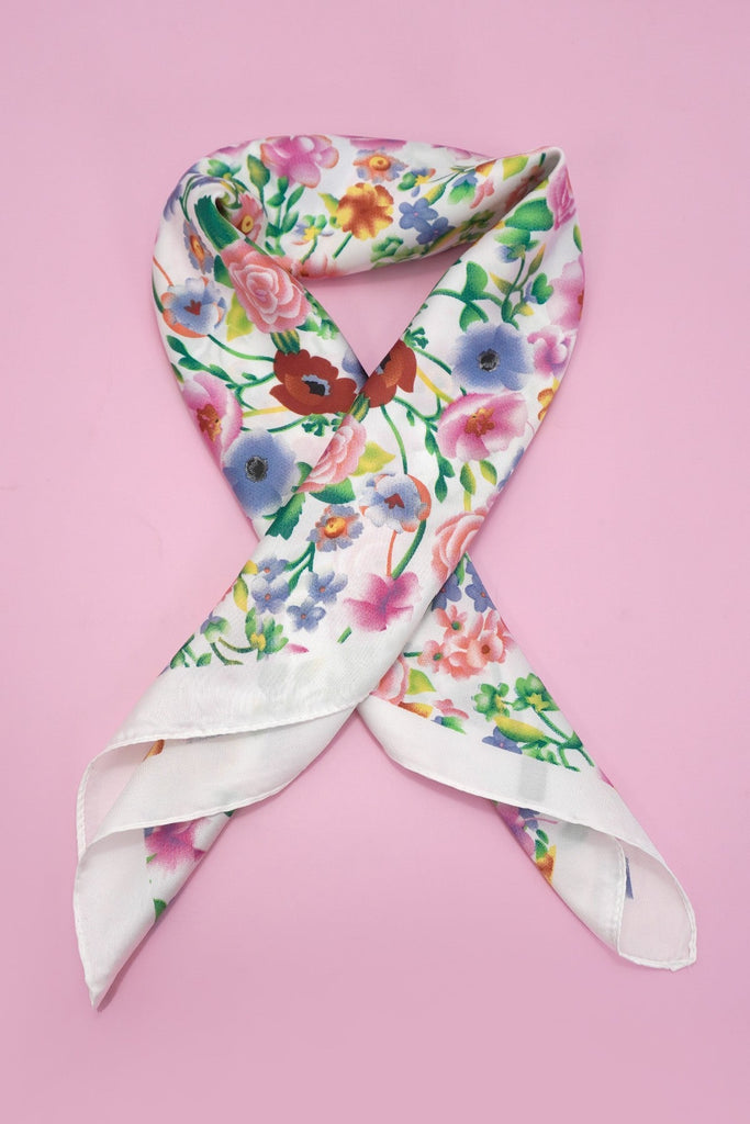 LARGE FLORAL PRINT BANDANA SCARF | 40SC656