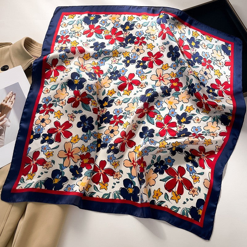 LARGE FLORAL PRINT BANDANA SCARF | 40SC652