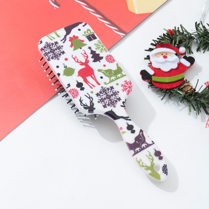 CHRISTMAS HOLIDAY DETANGLE PADDLE HAIR BRUSH COMB | 40HC106