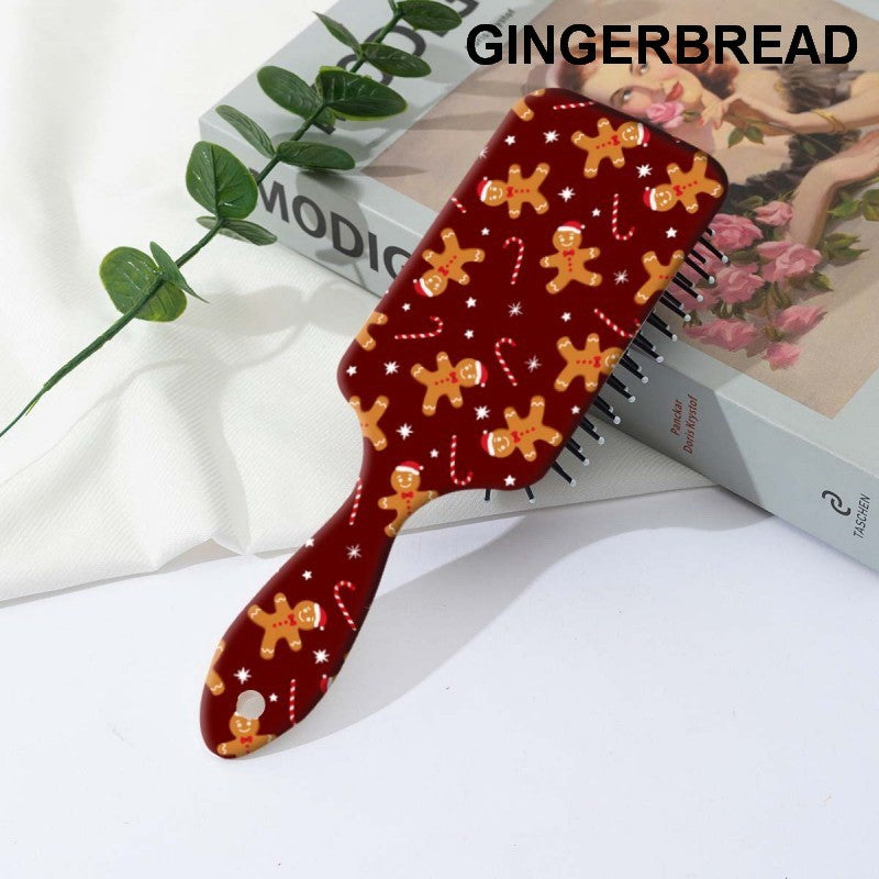 CHRISTMAS HOLIDAY DETANGLE PADDLE HAIR BRUSH COMB | 40HC106