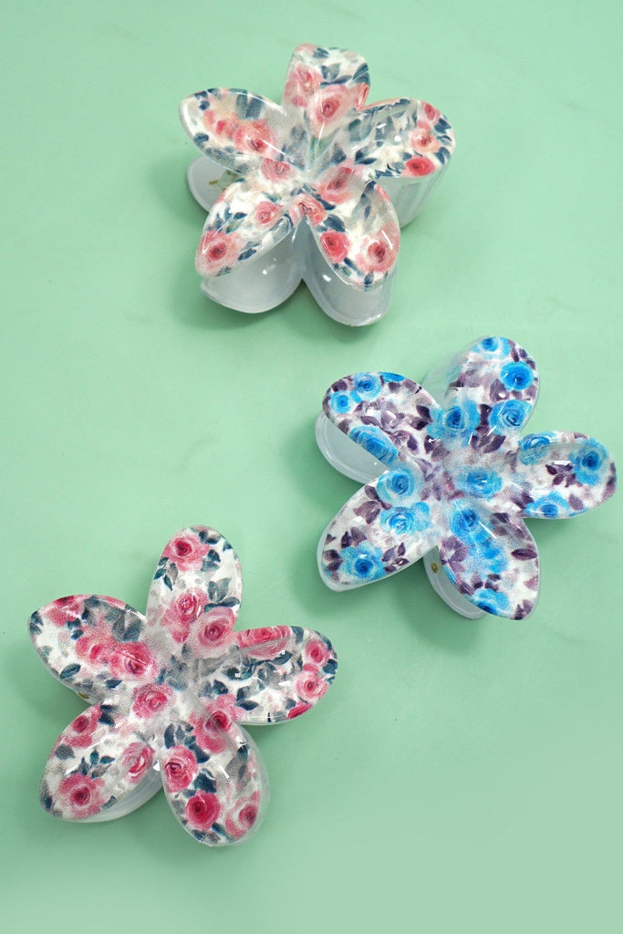 FLOWER FLORAL HAIR CLAW CLIPS | 40H960