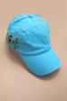 EMBROIDERY FLORAL BASEBALL CAP HAT | 40HW737