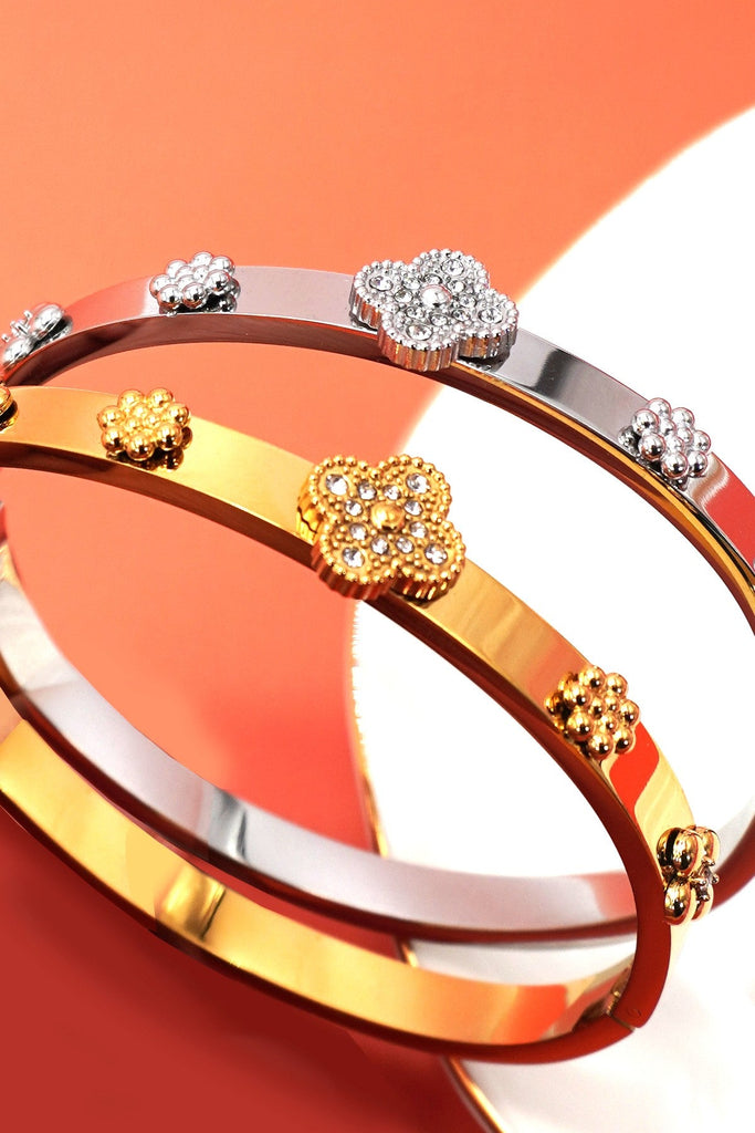 18K NON-TARNISH WATERPROOF STAINLESS STEEL BANGLE | 40B5170