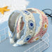 FLORAL CROCHET SOFT WOVEN KNIT HEADBAND HAIR BAND | 40HB181