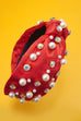 CHRISTMAS RHINESTONE PEARL BEAD HAIR BAND HEADBAND | 40HB180