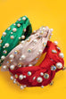 CHRISTMAS RHINESTONE PEARL BEAD HAIR BAND HEADBAND | 40HB180