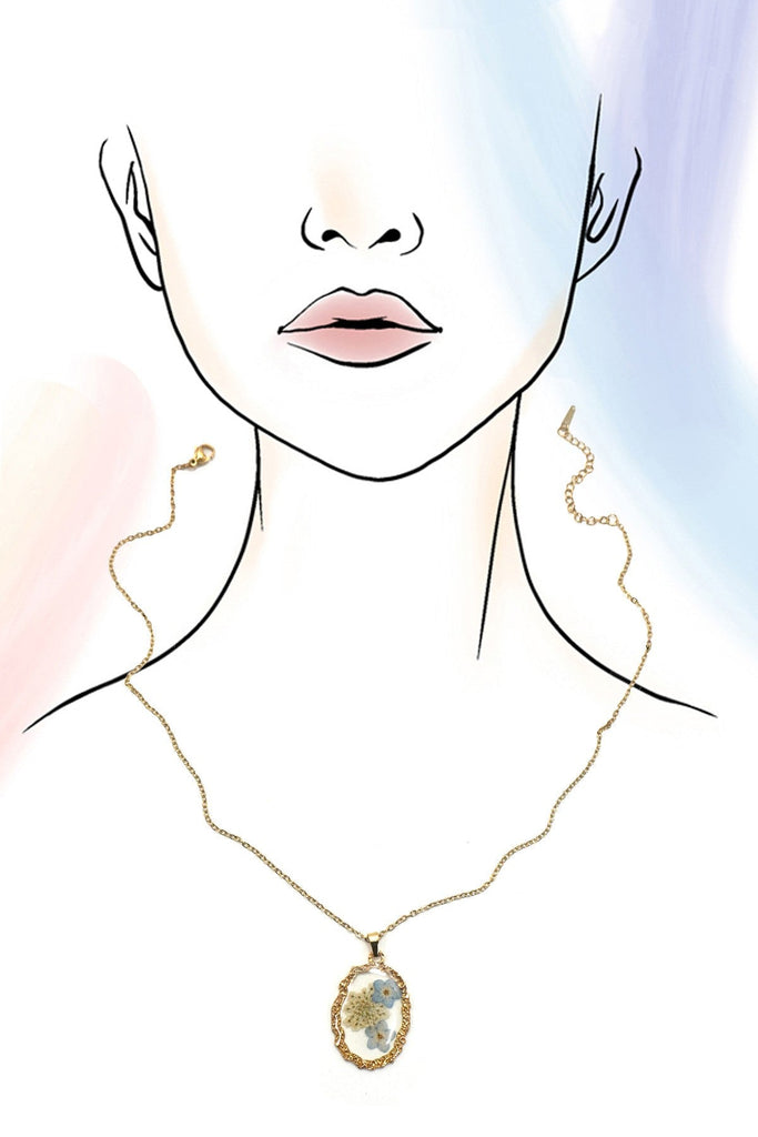 18K STAINLESS STEEL TARNISH FREE FLOWER NECKLACE | 40NK9526