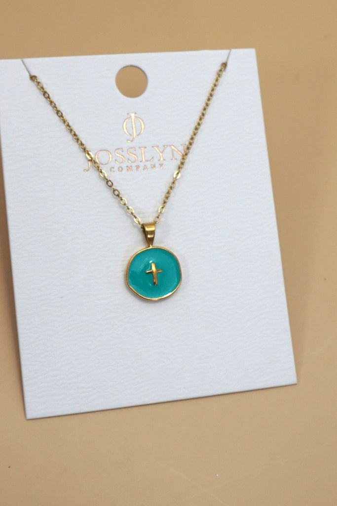 18K STAINLESS STEEL TARNISH FREE CROSS NECKLACE | 40NK9527