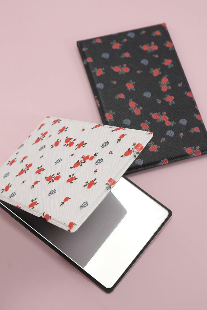 TRAVEL POCKET COMPACT HANDHELD FLOWER MIRROR | 40M102