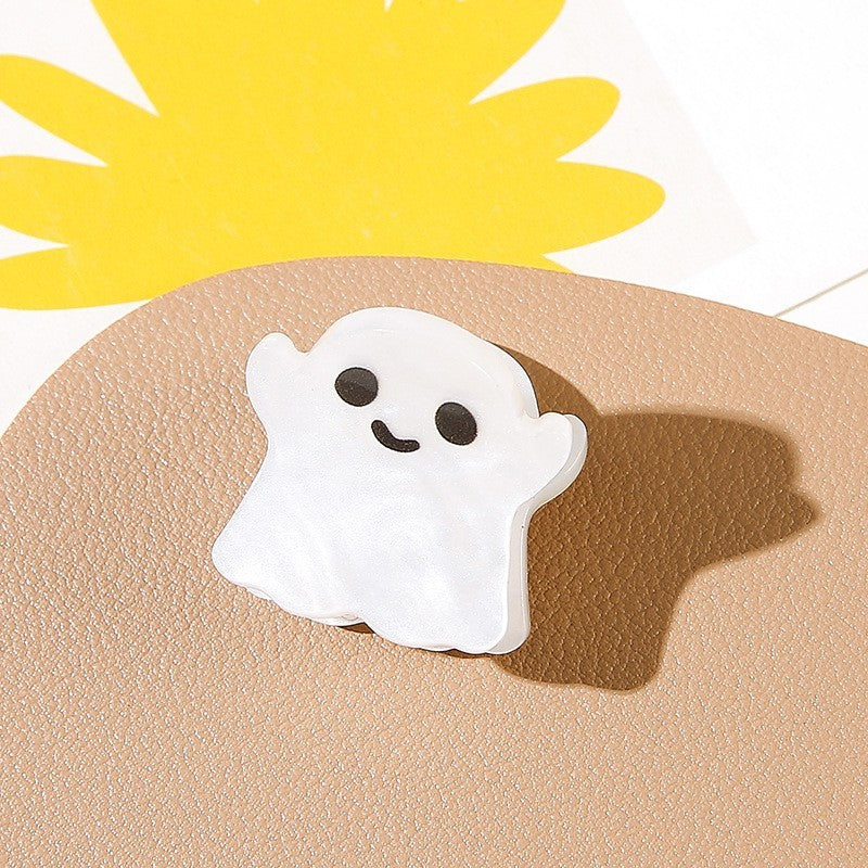 HALLOWEEN PUMPKIN GHOST SET OF 4 HAIR CLAW CLIPS | 40H973