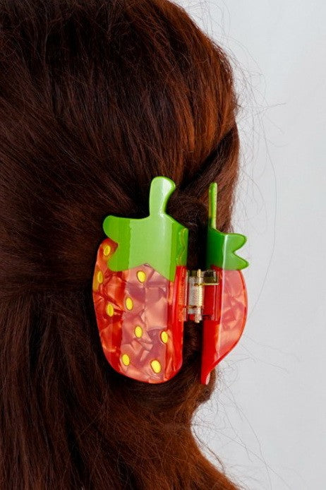 FRUIT STRAWBERRY WATERMELON HAIR CLAW CLIPS | 40H974