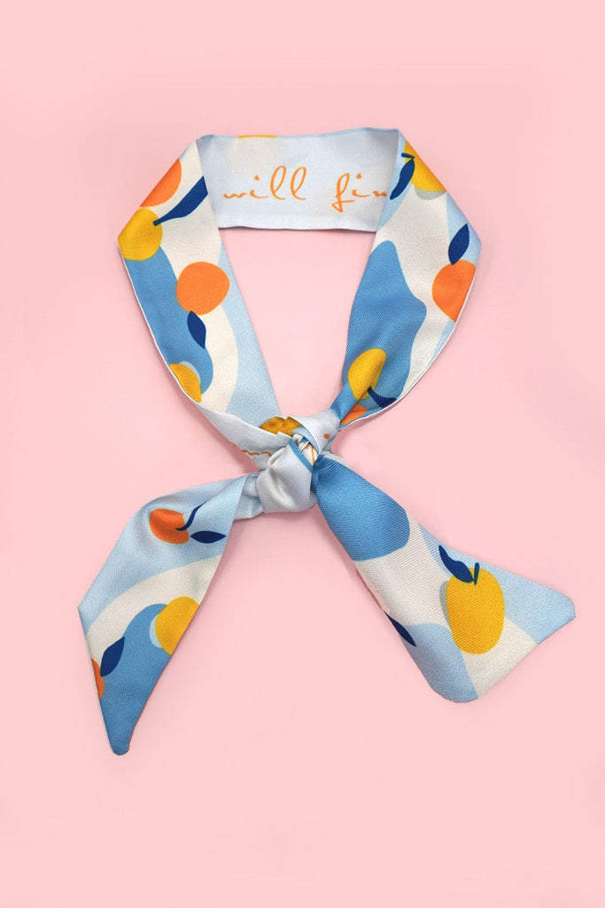 SOFT SILKY SKINNY TWILLY SCARF NECKLACE WRAP | 40SC666