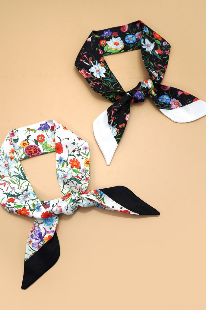 SOFT SILKY SKINNY TWILLY SCARF NECKLACE WRAP | 40SC667