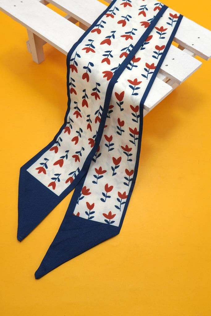 SOFT SILKY SKINNY TWILLY SCARF NECKLACE WRAP | 40SC668