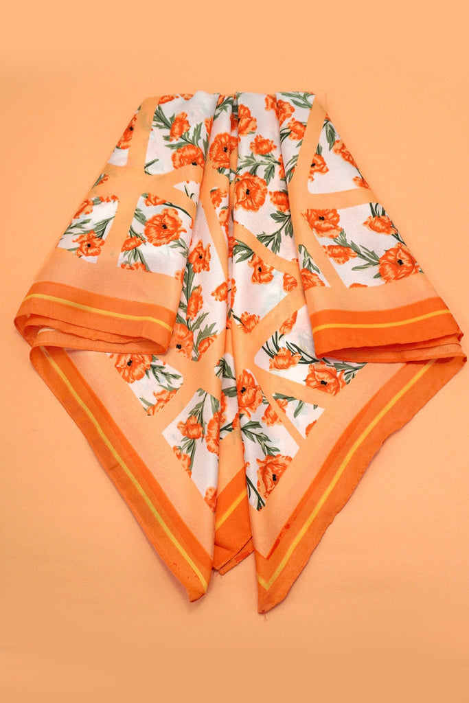 OVERSIZED FLORAL PRINT BANDANA SCARF WRAP | 40SC670