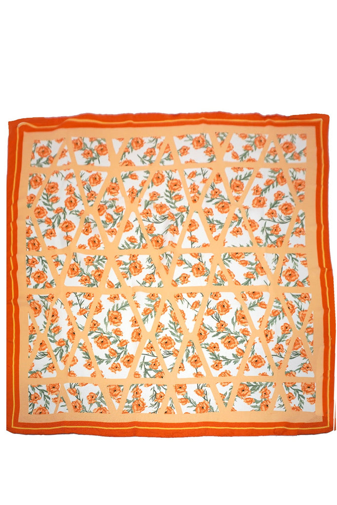 OVERSIZED FLORAL PRINT BANDANA SCARF WRAP | 40SC670