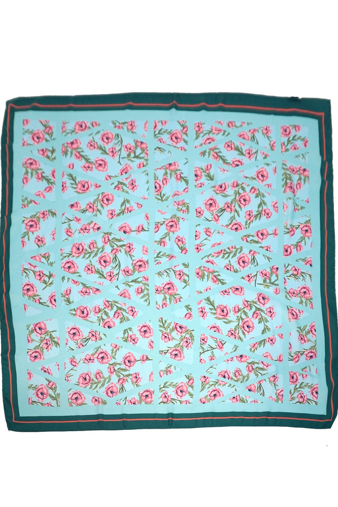 OVERSIZED FLORAL PRINT BANDANA SCARF WRAP | 40SC670