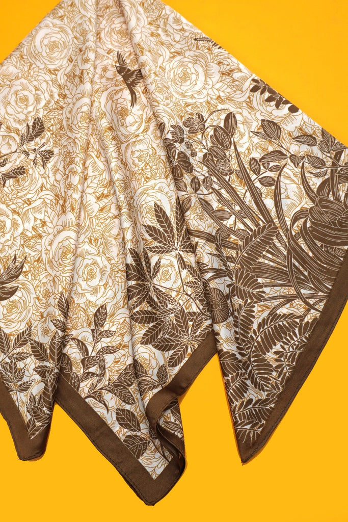 LARGE FLORAL PRINT BANDANA SCARF | 40SC671