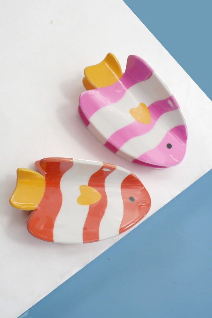 VIBRANT OCEAN SEA FISH HAIR CLAW CLIPS | 40H978