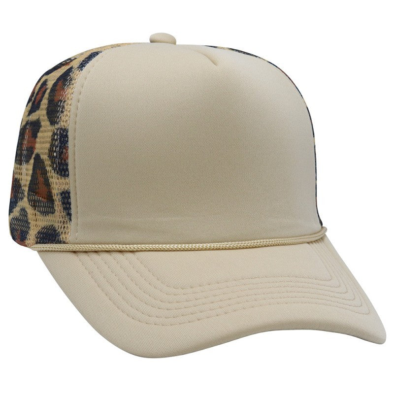 TRUCKER HAT CHECKER FOAM FRONT ANIMAL MESH CAP | 40HW740