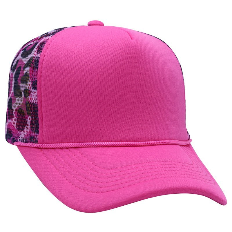 TRUCKER HAT CHECKER FOAM FRONT ANIMAL MESH CAP | 40HW740