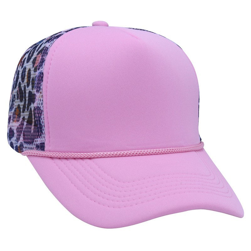 TRUCKER HAT CHECKER FOAM FRONT ANIMAL MESH CAP | 40HW740