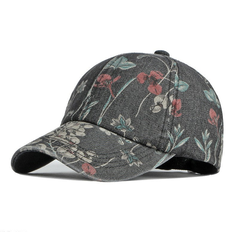FLORAL JEAN CASUAL BASEBALL CAP | 40HW741