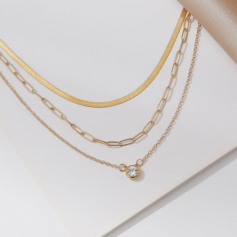 18K STAINLESS STEEL TARNISH FREE LAYERED NECK | 40NK9540