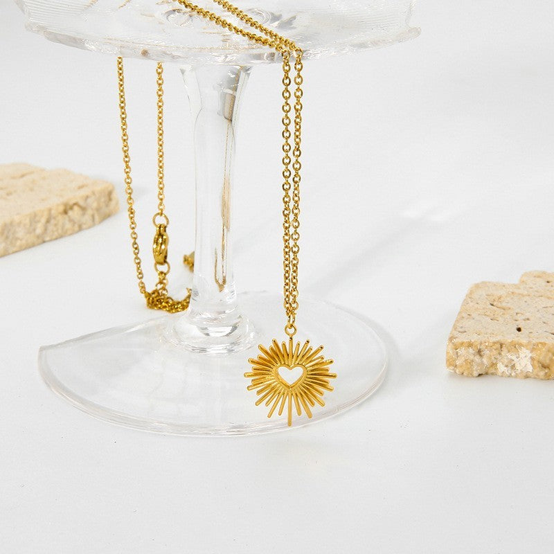 18K STAINLESS STEEL TARNISH FREE HEART NECKLACE | 40NK9541