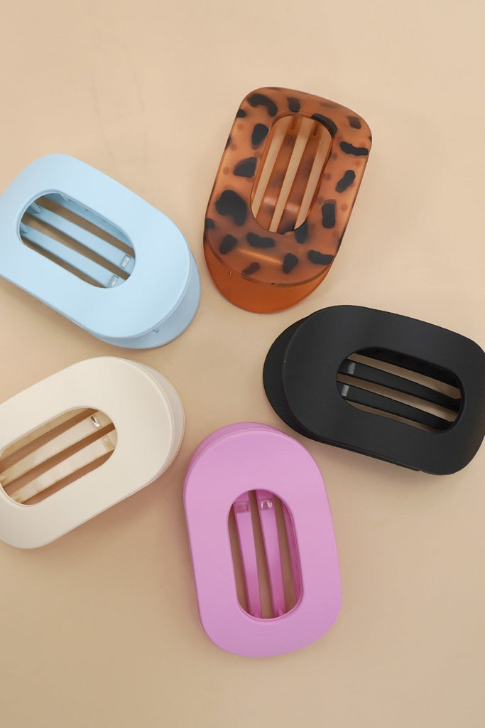 Jumbo Lay Flat Oval Hair Claw Clips Secure Styling | 40H982