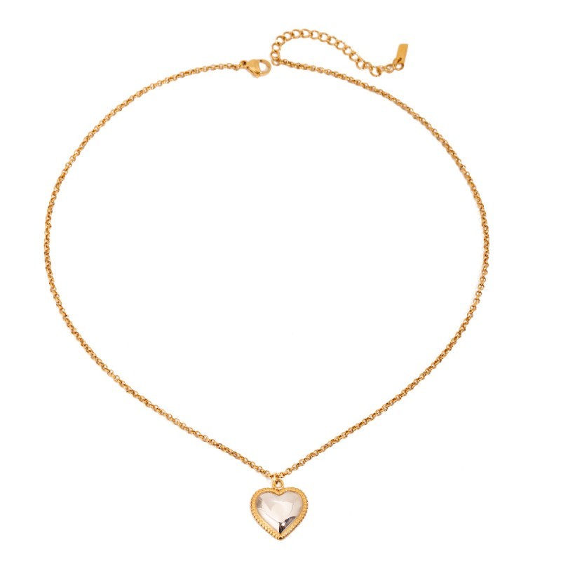 18K STAINLESS STEEL TARNISH FREE HEART NECKLACE | 40NK9546