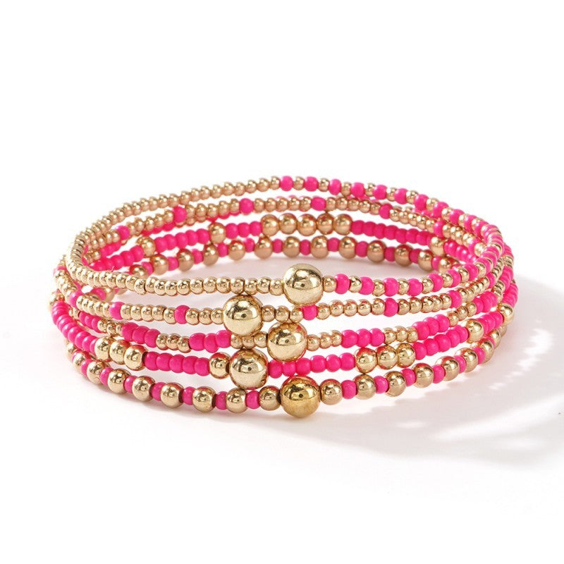 MULTI LAYER BALL CHAIN BEADED BRACELET | 40B5177
