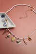 CHARM NECKLACE-PORCELAIN SHELLS FISH NATURAL STONE | 80N92147