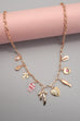 CHARM NECKLACE-FISH BOW CHARM PEARL SHELL CROSS | 80N92183