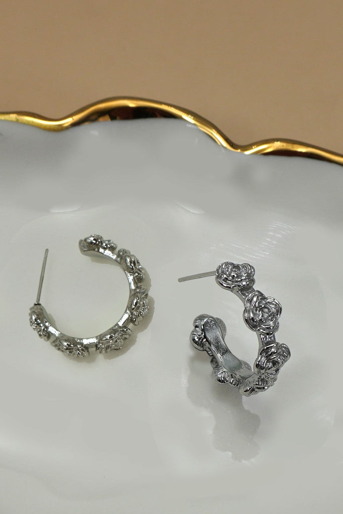 18K STAINLESS STEEL WATERPROOF TARNISH FREE HOOPS | 40E400