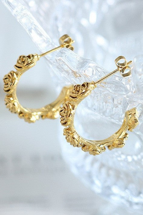 18K STAINLESS STEEL WATERPROOF TARNISH FREE HOOPS | 40E400
