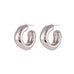 18K STAINLESS STEEL WATERPROOF TARNISH FREE HOOPS | 40E405