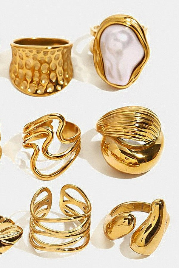 18K STAINLESS STEEL TARNISH FREE  RINGS | 40R111