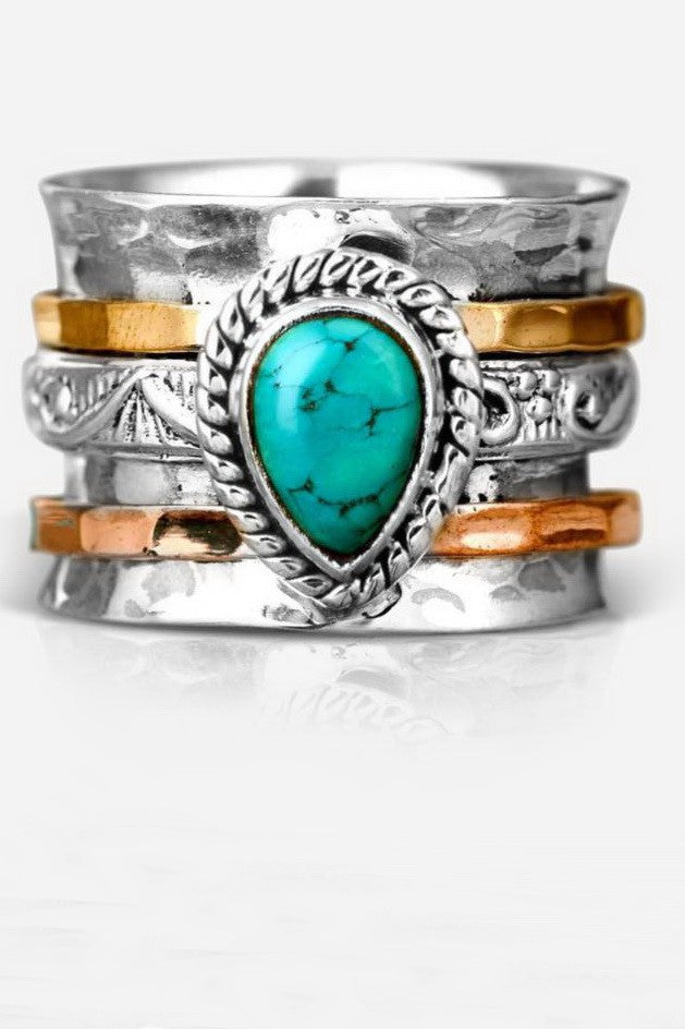 Teardrop Natural Stone Ring | 40R116