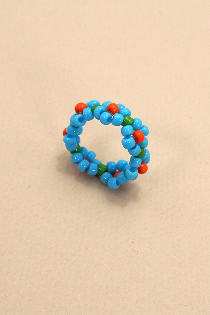 HANDMADE BEADED FLOWER STRETCH RINGS | 40R113