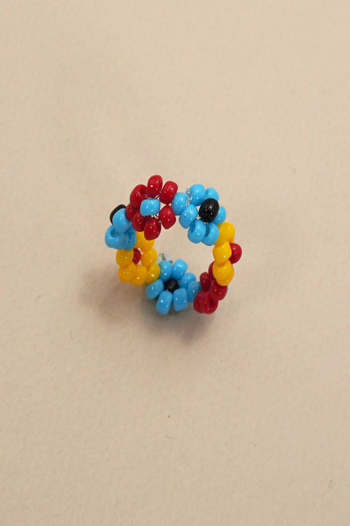 HANDMADE BEADED FLOWER STRETCH RINGS | 40R113