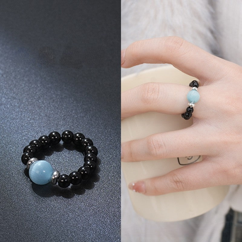 Earthy Natural Stone Beaded Rings | 40R114