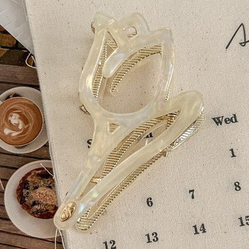 JUMBO PVC CASTING FLOWER HAIR CLAW CLIPS | 40H985
