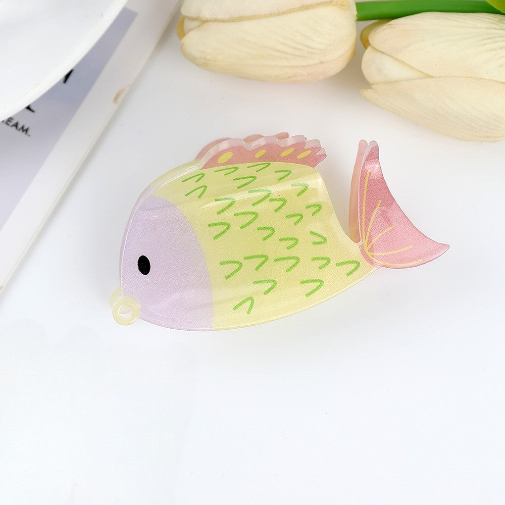 JUMBO VIBRANT OCEAN SEA FISH HAIR CLAW CLIPS | 40H987