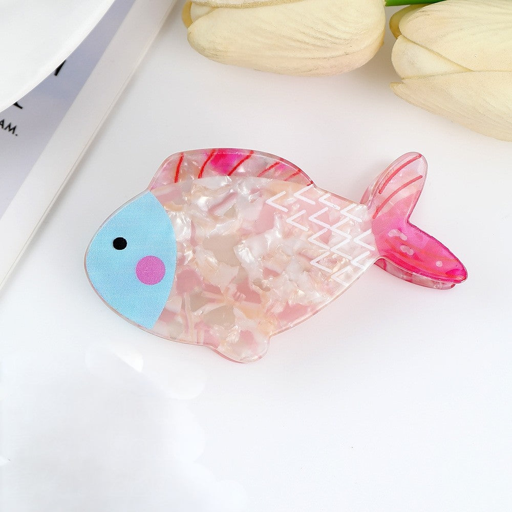 JUMBO VIBRANT OCEAN SEA FISH HAIR CLAW CLIPS | 40H987