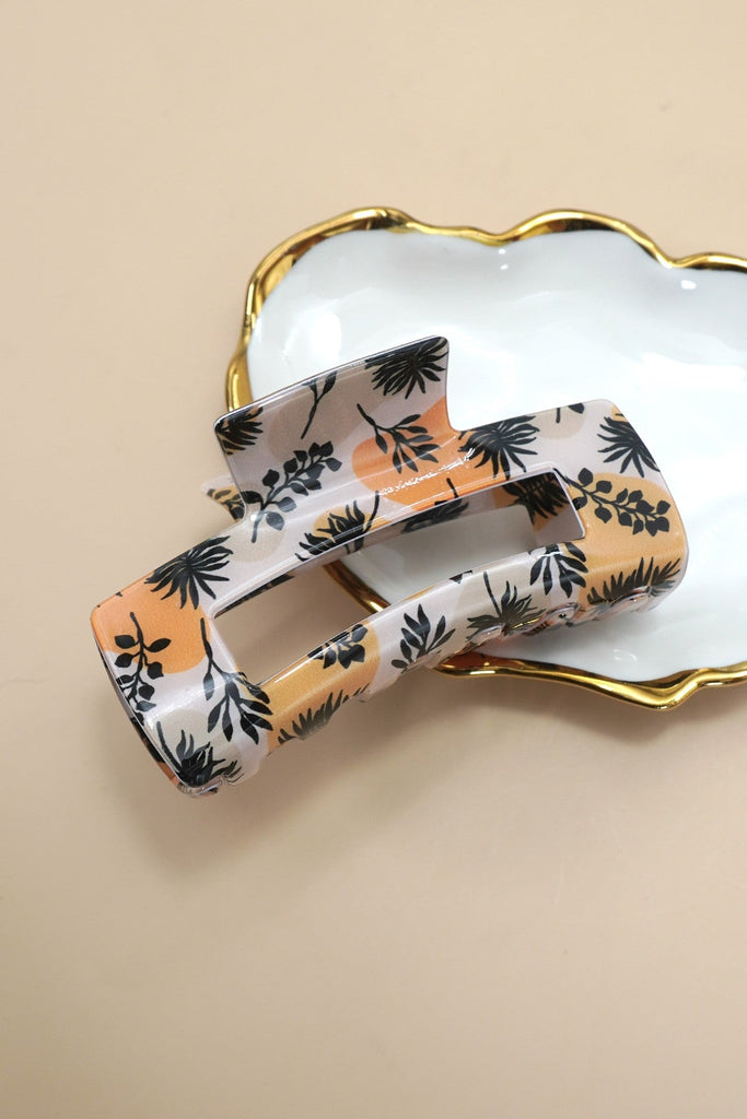 Large Fall Leaf Pattern Hair Claw Clips | 40H995