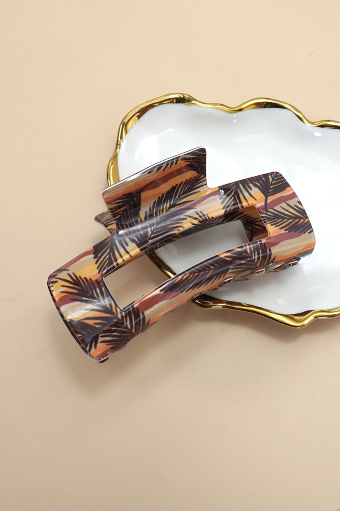 Large Fall Leaf Pattern Hair Claw Clips | 40H995